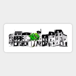 The Neighborhood, in black and white. Sticker